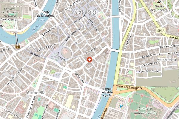 Map showing Universo Vegano in Verona