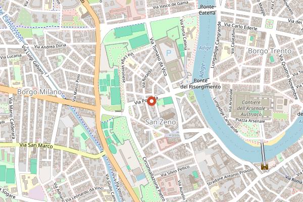 Map showing Vescovo Moro in Verona