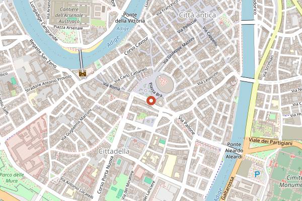 Map showing Arena di Verona Opera Festival in Verona