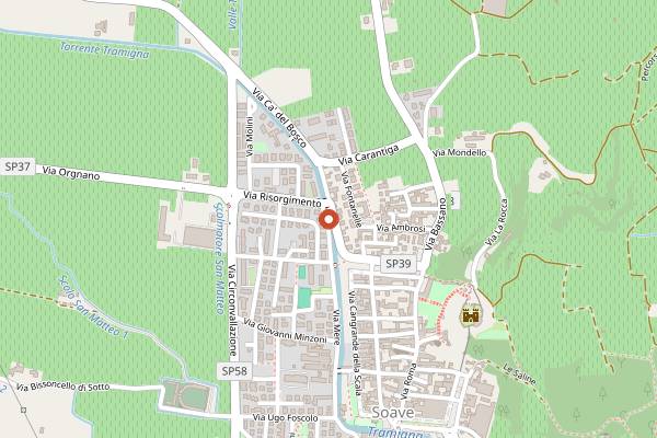 Map showing Festa Medievale e del Vino Soave in Verona