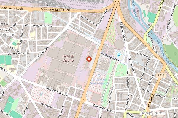 Map showing Vinitaly in Verona