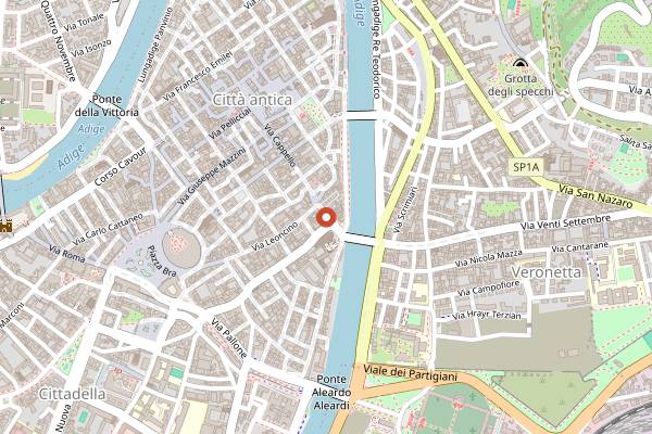 Map showing Iris Ristorante in Verona