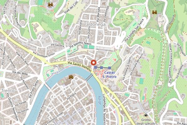 Map showing Osteria La Fontanina in Verona