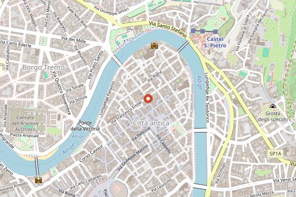 Map showing Osteria Caffe Monte Baldo in Verona