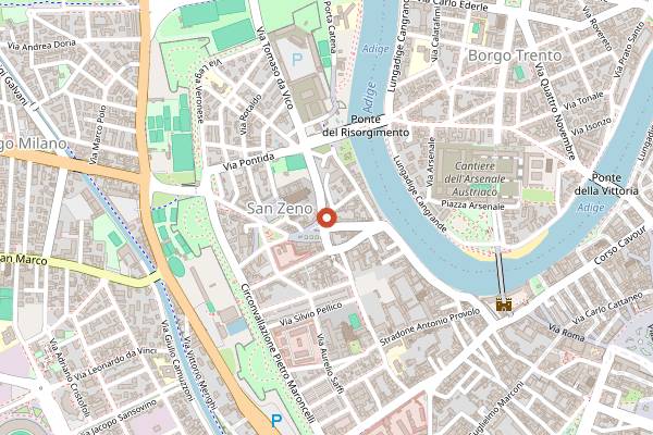 Map showing Piada & Friends in Verona