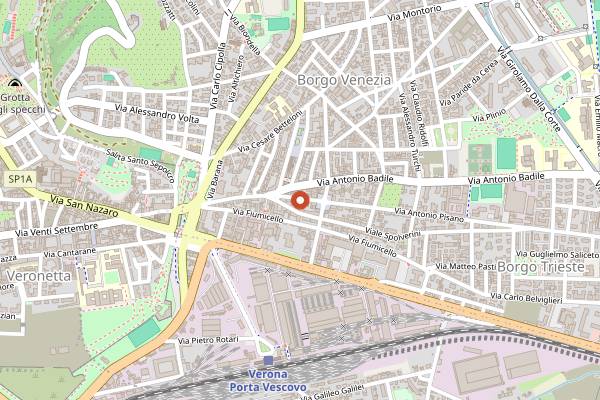 Map showing San Basilio alla Pergola in Verona