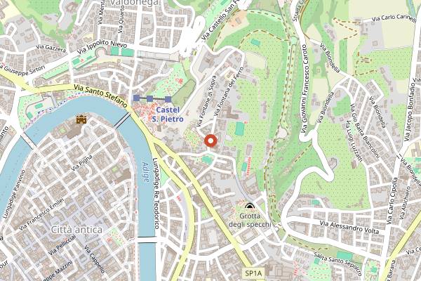 Map showing Trattoria da Ropeton in Verona