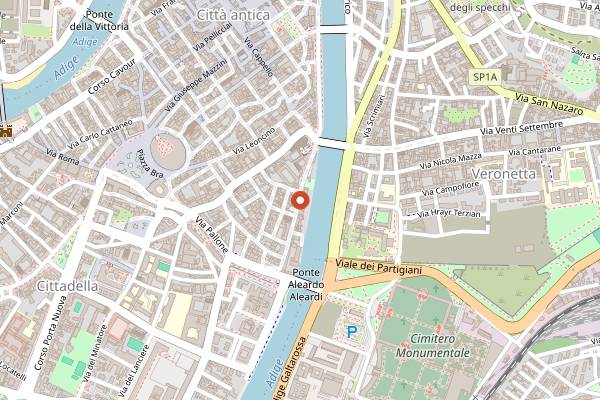 Map showing Mercato Coperto Campagna Amica in Verona