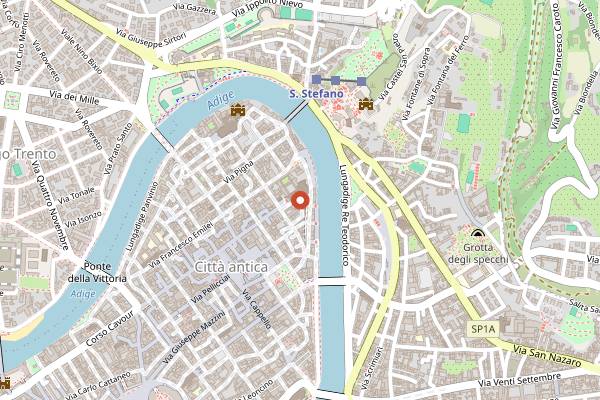 Map showing Madonna Verona - Piano bar & Bistrot in Verona