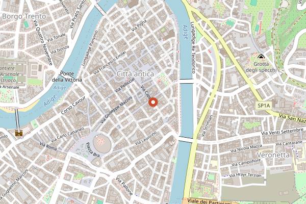 Map showing Il Bertoldo in Verona