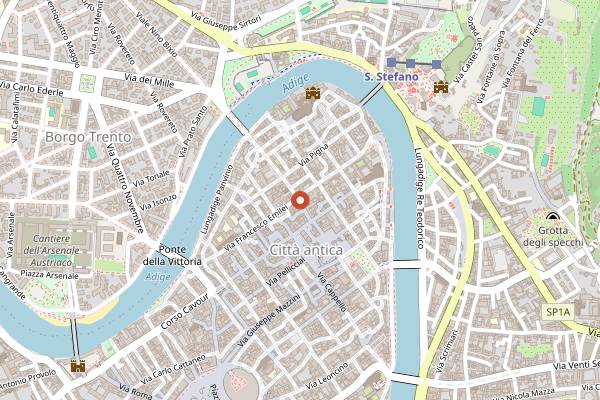 Map showing Osteria Caffe Monte Baldo in Verona