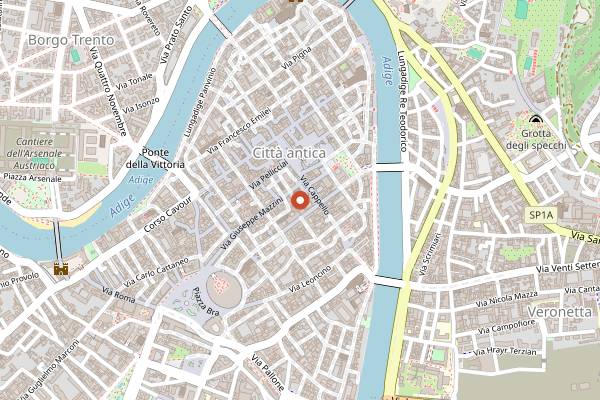Map showing Ristorante Greppia in Verona