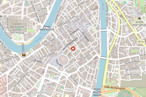 Map showing Panificio Sona in Verona