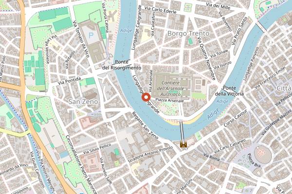 Map showing Pizzeria Da Salvatore in Verona