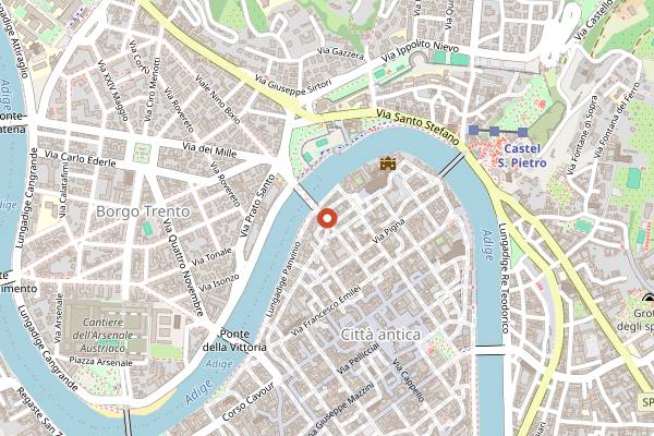 Map showing Enoteca Mastino in Verona