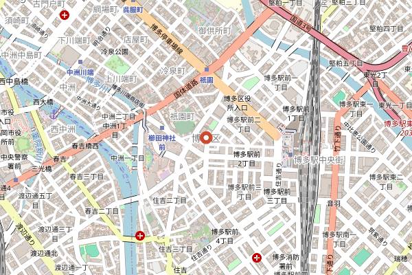 Map showing Tokado Coffee in Fukuoka