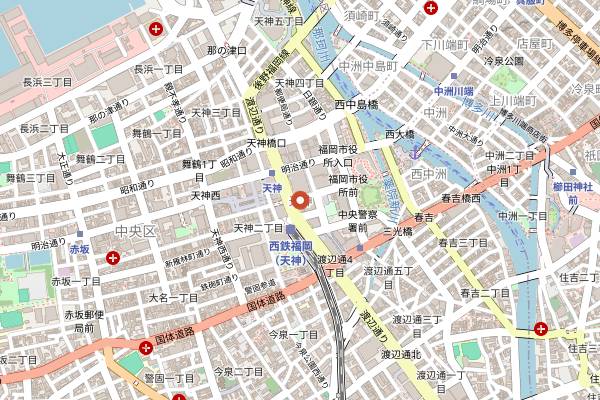 Map showing Cookly Fukuoka Japanese Home Cooking Class in Fukuoka