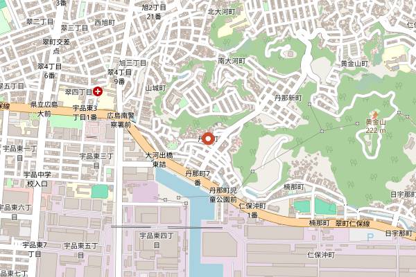 Map showing Mongoi-tei Tanna Honten in Hiroshima