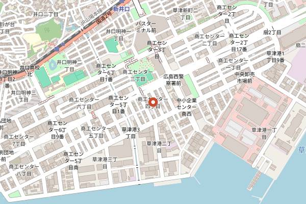 Map showing Wood Egg Okonomiyakikan Class in Hiroshima