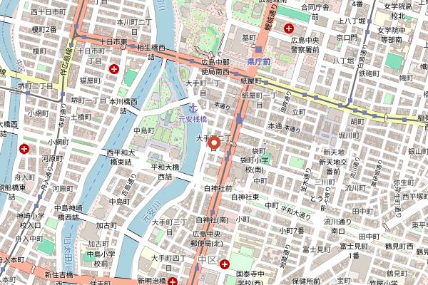 Map showing Kakibune Kanawa in Hiroshima