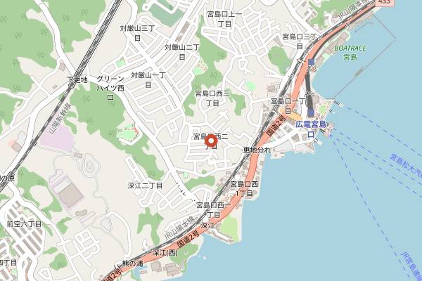 Map showing Shimada Suisan (Shimada Fisheries) in Hiroshima