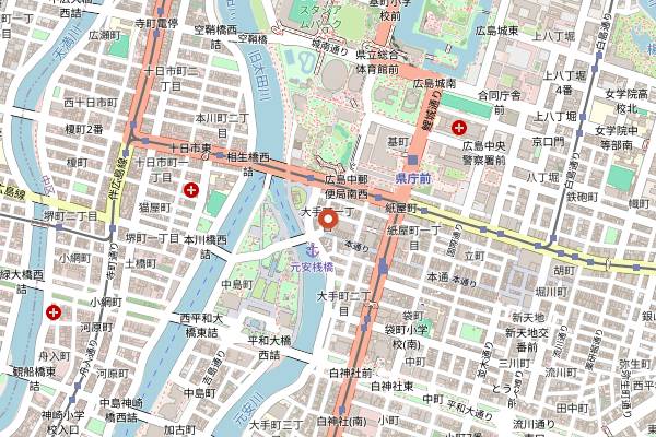 Map showing MoreThan Hiroshima in Hiroshima