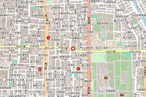 Map showing Demachi Futaba Mame-Mochi in Kyoto