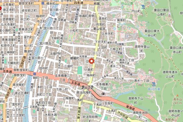 Map showing Mizai in Kyoto
