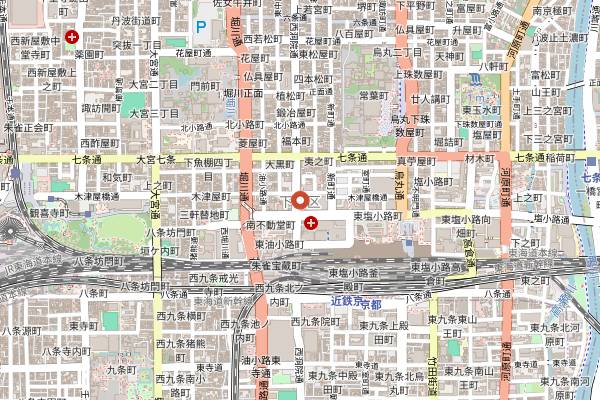 Map showing Daimaru Kyoto Depachika in Kyoto