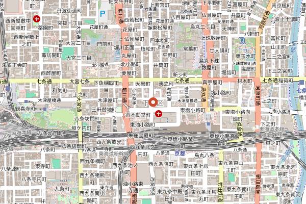 Map showing L'Escamoteur in Kyoto