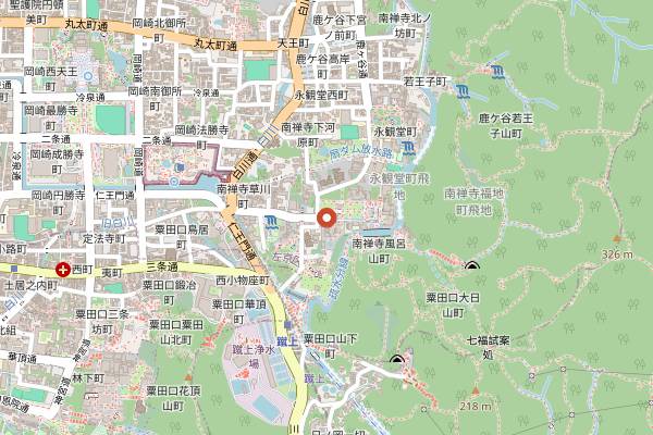Map showing Nanzenji Sando Kikusui in Kyoto
