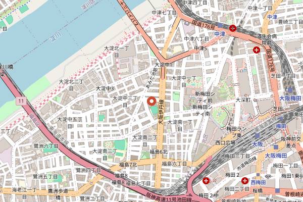 Map showing Craft Beer Base Mother Tree in Osaka