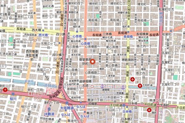 Map showing Ueda Saketen in Osaka