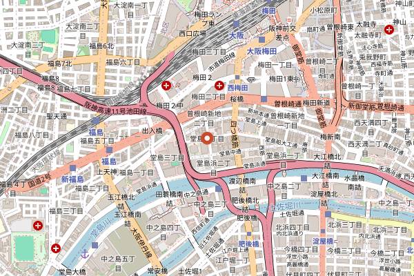 Map showing NITO Coffee and Craft Beer in Osaka