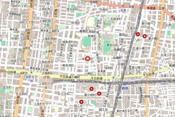 Map showing Coffee Taiga in Osaka