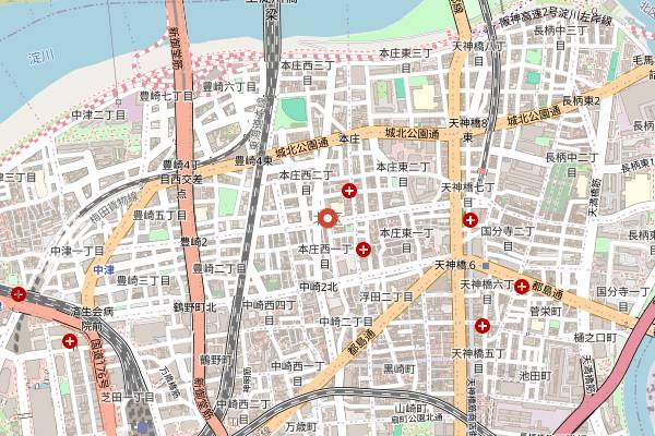 Map showing Mazura in Osaka