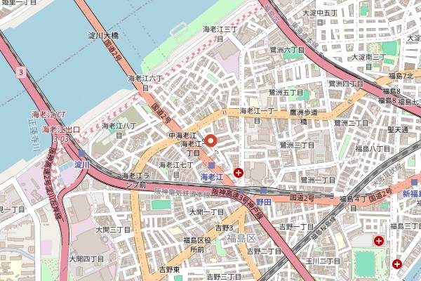Map showing Resshi Shoyu Menkobo Sanku in Osaka