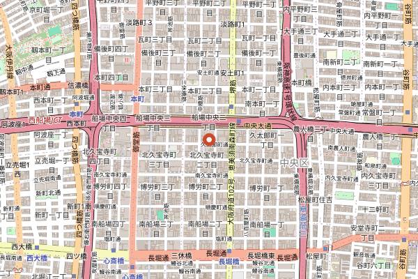 Map showing Aoma Coffee in Osaka