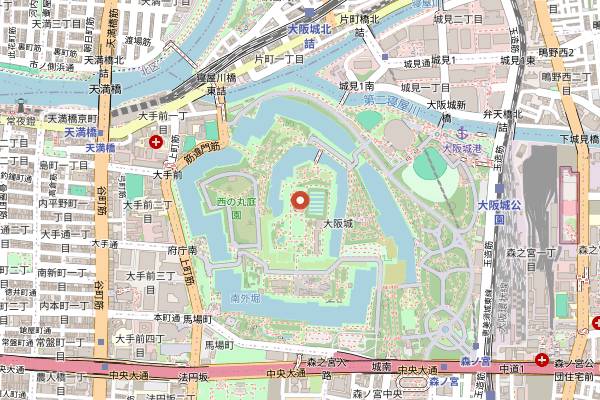 Map showing Osaka Gourmet EXPO in Osaka