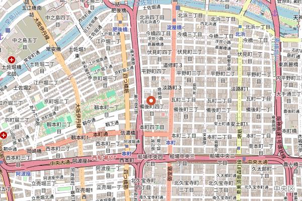 Map showing La Cime in Osaka