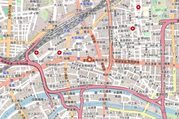 Map showing Sushi Minazuki in Osaka
