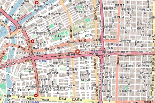 Map showing Agnel d'Or in Osaka