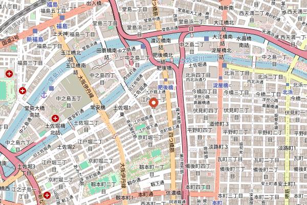 Map showing Hajime in Osaka