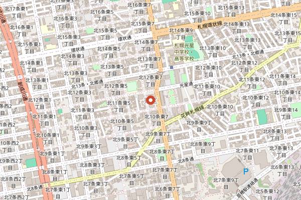 Map showing Sapporo Beer Garden Brewery in Sapporo