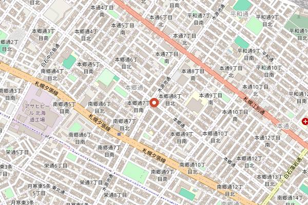 Map showing Magic Spice Sapporo Honten in Sapporo