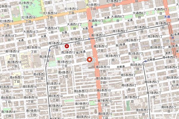 Map showing LaLa Too in Sapporo