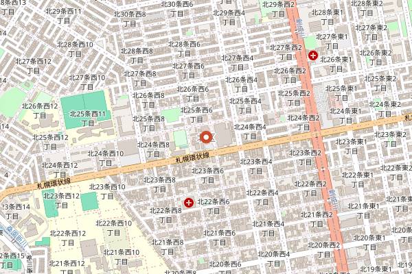 Map showing Picante Kita 13-jo Honten in Sapporo