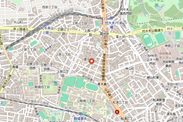 Map showing Levain Tomigaya in Tokyo