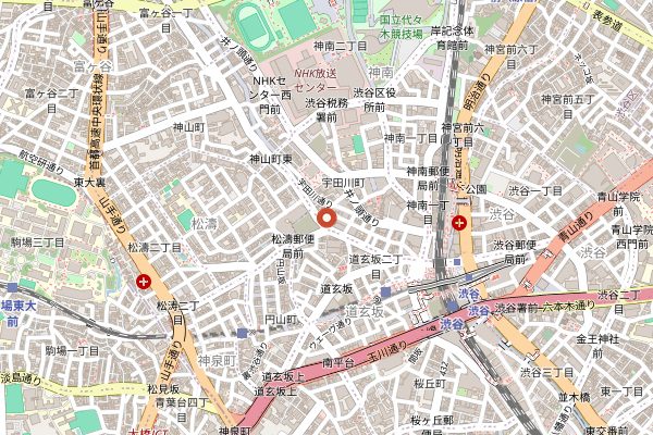Map showing Viron Shibuya in Tokyo
