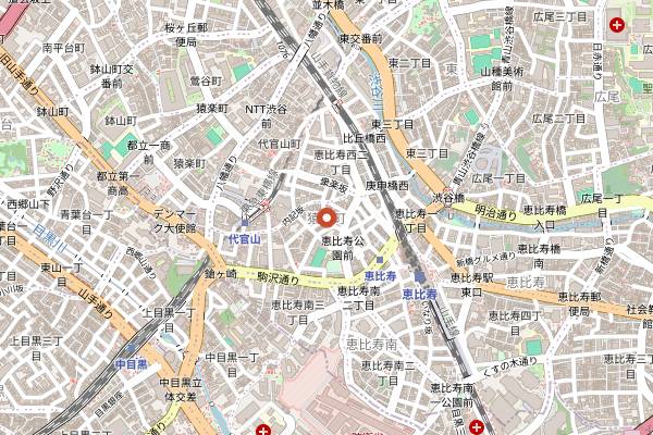 Map showing Bar Tram in Tokyo